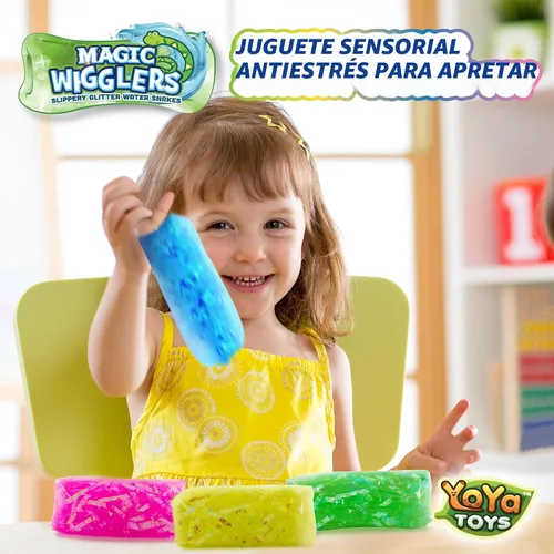Vista 6 de YoYa Toys Magic Wigglers - Juguete para ansiedad de serpiente de agua, juguete para el estrés de serpientes de agua, juguete para el estrés, tubo