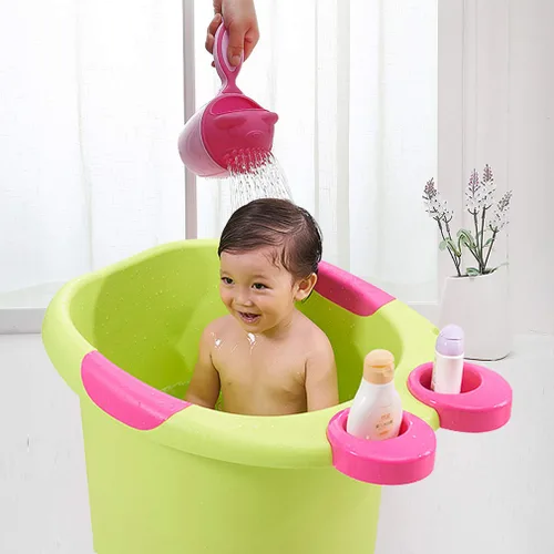 Vista 7 de Enjuague Champú Bebé Baño Lavado Cabello Copa Protegiendo Los Ojos Infantiles (Verde)
