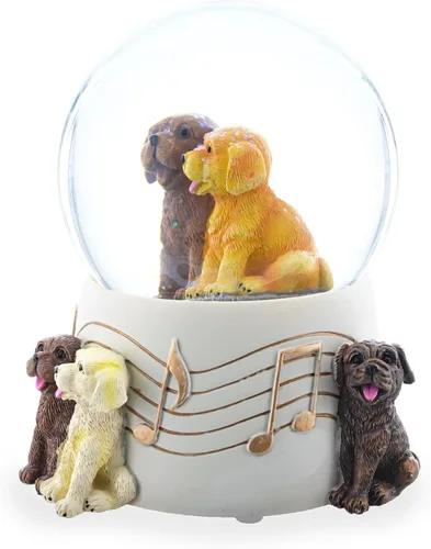 Vista 4 de Perros Fiesta Musical Agua Nieve Globo