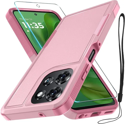 Vista 42 de Funda compatible con Moto G 5G 2024, cuerpo completo, resistente, resistente, a prueba de golpes, con correa de cordón, protector de pantalla