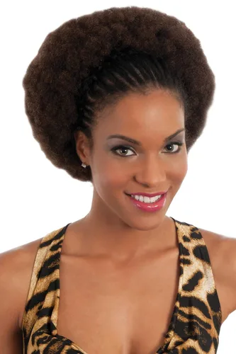 Vista 6 de Vivica A Fox Hair Collection HKBK16-V - Extensión de cabello humano rizado afro a granel, 1, 5.8 onzas