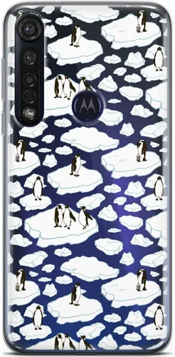Vista 7 de Mertak Funda para teléfono compatible con Motorola Edge + Moto G9 G8 Plus G7 Play Power Z4 Flexible Gold Design Stars Cover Girl Light Women Slim