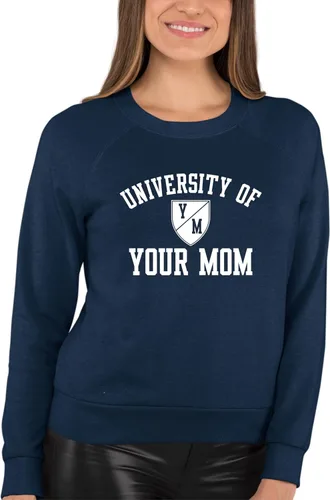 Vista 38 de Go All Out University of Your Mom - Sudadera con cuello redondo para hombre