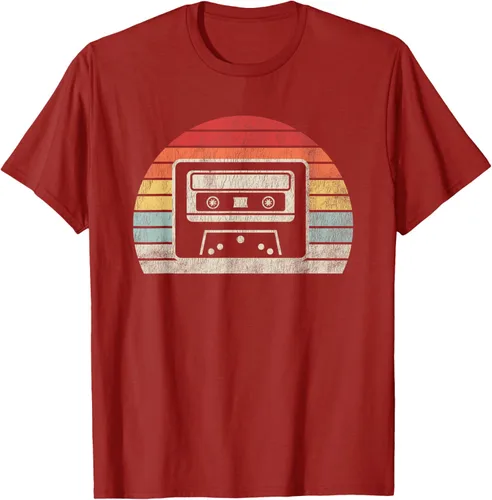 Vista 40 de Retro Cassette Tape 80s 90s Nostalgia T-Shirt Negro