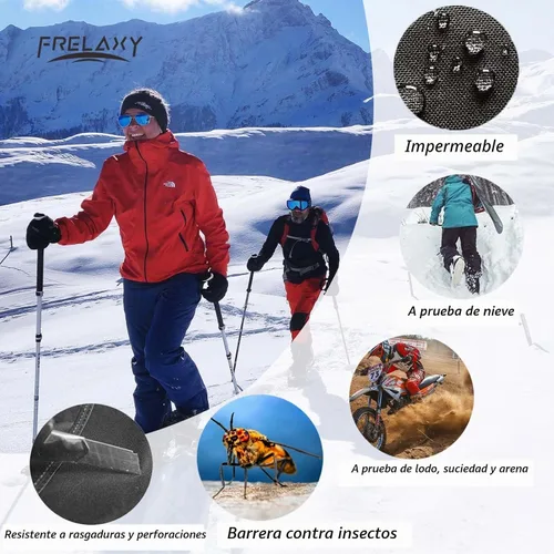 Vista 6 de Frelaxy Polainas de caza de ultra alto rendimiento, polainas de senderismo 100% impermeables con correa de goma mejorada, polainas ajustables