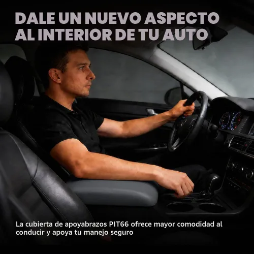 Vista 2 de PIT66 Tapa para reposabrazos de consola central, compatible con Toyota Tacoma 1995-2000/Toyota 4Runner 1996-1998, gris