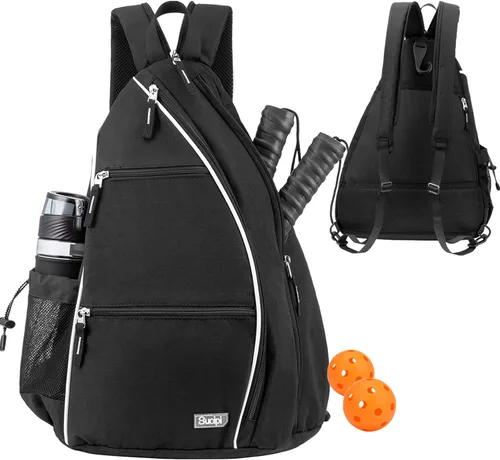 Vista 12 de Sucipi Pickleball Bag for Men & Women,Convertible Backpack with Fence Hook Negro