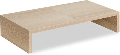 Vista 13 de TEAMIX Paquete de 2 soportes para monitor de 20 pulgadas, soporte de escritorio negro para PC/TV/portátil/impresora, organizador de estante