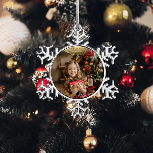 Vista 20 de Adornos de Navidad personalizados, adorno con foto personalizada, nuestro primer árbol de Navidad colgante 2024, decoración regalo para Navidad