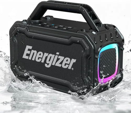 Vista 13 de Energizer Altavoces Bluetooth al aire libre, altavoz inalámbrico portátil Amarillo