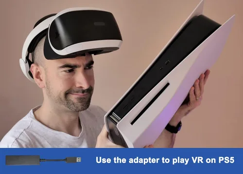 Vista 6 de PSVR - Adaptador de cámara para consola PS5 para usar Playstation VR en Playstation 5 PS4 PSVR cable convertidor