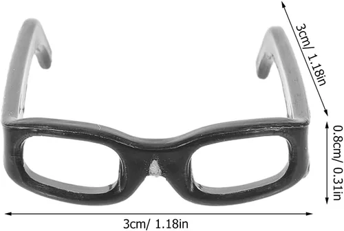Vista 5 de 60 lentes de sol para muñeca, mini anteojos negros para accesorios de disfraces, manualidades