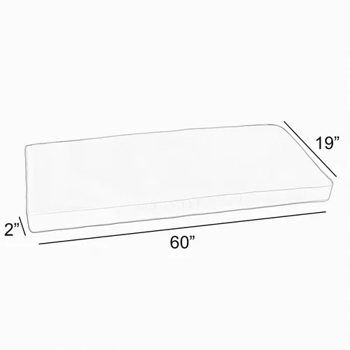 Vista 3 de Sorra Home Sunbrella - Cojín de banco con cable, 60 x 19 x 2 pulgadas, color índigo espectro
