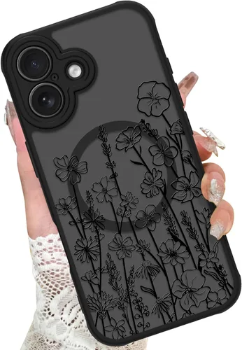 Vista 25 de KANGHAR - Funda para iPhone 11 [Compatible con Magsafe] Patrón estampado de leopardo Lindo guepardo Funda protectora magnética para niñas, mujeres
