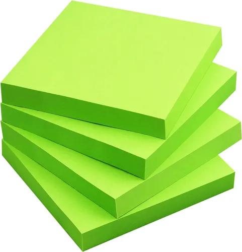 Vista 16 de Notas adhesivas 3x3 Notas autoadhesivas Colores brillantes Notas adhesivas 4 blocs 90 hojas/bloc (negro) Fuerte adhesivo autoadhesivo, se adhiere