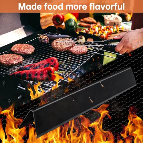 Vista 7 de Grill Parts 7620 Barras aromatizantes para Weber Genesis E310 E320 E330 S310 S320 S330 EP310 EP330 con deflector de calor esmaltado de porcelana