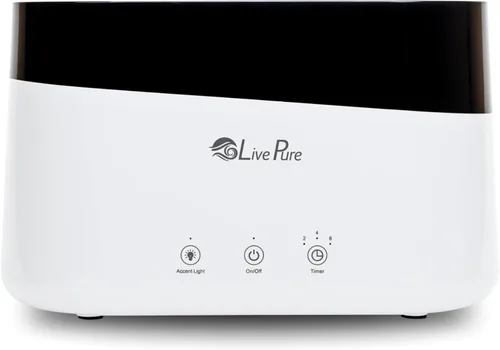 Vista 11 de LivePure LP300HUM Aqua Flame Humidificador de niebla fría – Pequeño humidificador ultrasónico de plantas para interiores con difusor de aceite