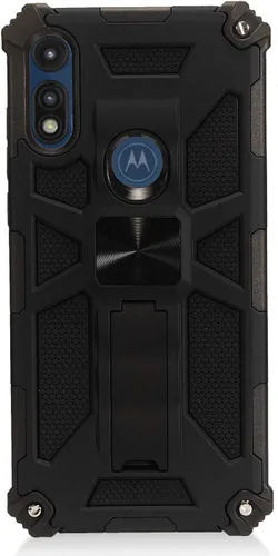 Vista 5 de Para Motorola Moto E (2020) XT2052 - Funda Defender con soporte - ST6 Negro