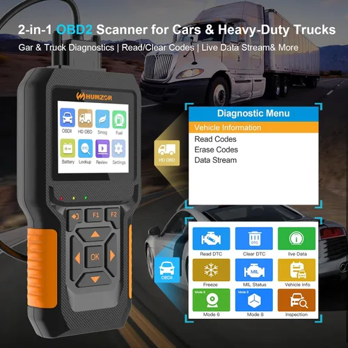 Vista 2 de Escáner de Camión Resistente, Herramienta de Diagnóstico y Lectura de Código de Sistema Completo para Diésel para Cummings, Detroit, Freightliner