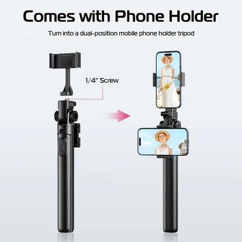 Vista 10 de ULANZI Trípode extensible MT-70, soporte para selfie stick de 63 pulgadas