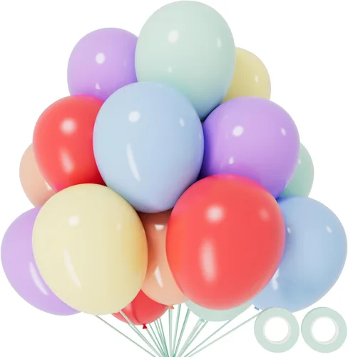 Vista 23 de 110 globos negros pequeños de látex negro de 5 pulgadas, mini globos negros gruesos de cumpleaños para decoración de bodas, baby shower. B01-negro