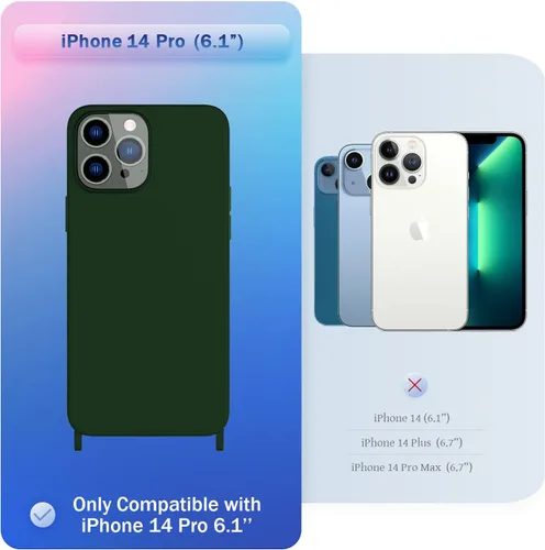 Vista 84 de Funda compatible con iPhone 8 Plus, iPhone 7 Plus/6 Plus/6S Plus con cordón, funda cruzada para iPhone con correa ajustable de silicona para iPhone