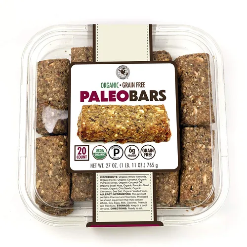 Vista 2 de Universal Bakery Barras paleo orgánicas, 1.35 onzas (20 unidades)