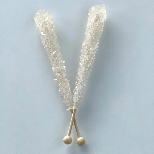 Vista 32 de Palitos clásicos de caramelo de roca, caramelos de roca de azúcar en cristal, envueltos individualmente (Paquete de 12, Niña bebé