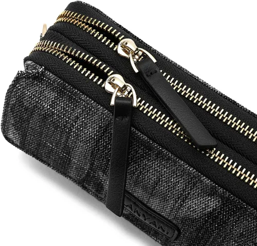 Vista 7 de Lanyani Cartera cruzada RFID con bolsillo para teléfono para mujer, cuero vegano