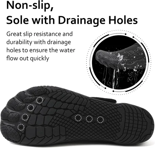 Vista 5 de Zapatos de agua para hombre y mujer, secado rápido, para natación, playa, piscina, calcetines de yoga para senderismo, caminar, buceo, surf