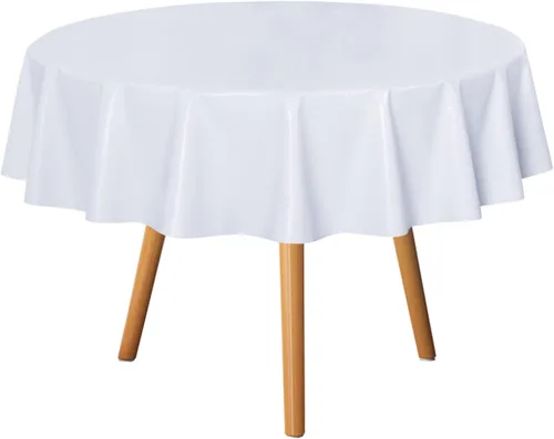Vista 36 de sancua - Mantel rectangular de PVC 100 % impermeable, 54 x 54 pulgadas, vinilo a prueba de aceite, derrames, fácil de limpiar con un paño, para Beige