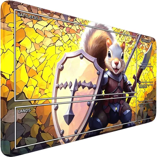 Vista 27 de MTG - Tapete de juego con bordes cosidos, parte inferior de goma antideslizante, tapete de juego TCG para gatos, superficie de goma lisa, tapete