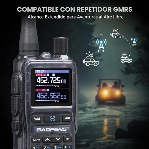 Vista 3 de BAOFENG Radios portátiles UV-5G Mini GMRS, 999 CHs, programación de Cuarzo