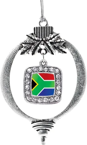 Vista 278 de Inspired Silver - Nana púrpura - Adorno de Navidad plateado - Adorno cuadrado para árbol de Navidad con circonita cúbica - Decoración colgante