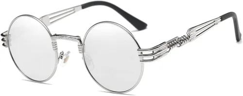 Vista 15 de Dollger Gafas de sol redondas Steampunk con marco de metal