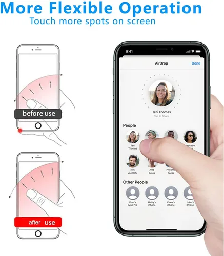 Vista 5 de VOVIGGOL Soporte de anillo para teléfono celular, 5 unidades, soporte de anillo transparente para teléfono, soporte de dedo con rotación de 360