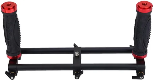 Vista 5 de Agarre de doble asa estabilizadores de cámara con mango profesional, extensor de agarre doble, accesorio estabilizador de cardán con orificio