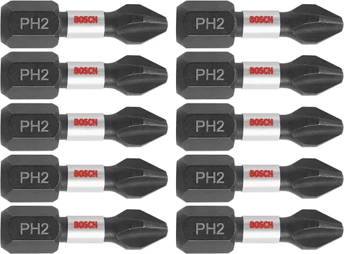 Vista 13 de BOSCH ITPH1102 - Paquete de 2 unidades de 1 pulgada. Phillips #1 Impact Tough Destornillador Brocas de Inserción