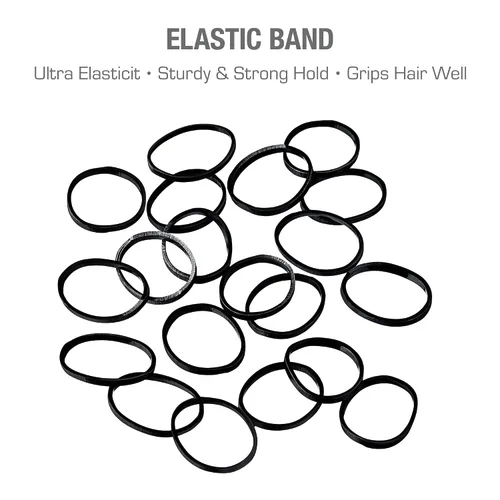 Vista 4 de RED by Kiss 250 mini bandas de goma, bandas elásticas para el cabello suaves para niños, niñas, mujeres, hombres y niños, pequeños accesorios