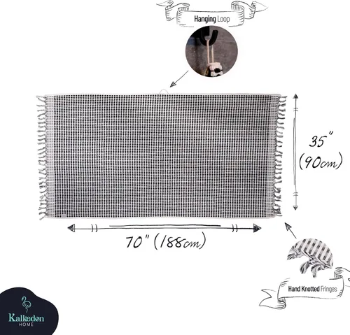 Vista 7 de Toallas de mano de algodón turco orgánico para baño, de gran tamaño, 70.00 x 35.00 pulgadas, toallas grandes de felpa suave y altamente absorbentes