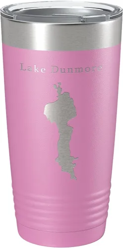 Vista 18 de Lake Dunmore Map Tumbler Travel Mug Insulated Laser Engraved Coffee Cup Vermont 20 oz Black