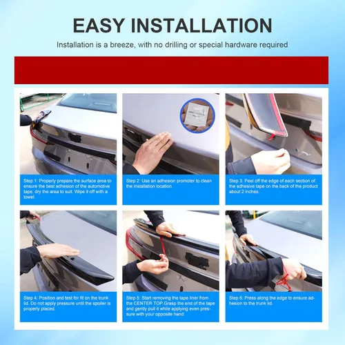Vista 6 de SZYANG Alerón compatible con Honda Civic Hatchback 2022-2026, alerón de maletero con labio ABS, alerón de ala de repuesto para accesorios Honda
