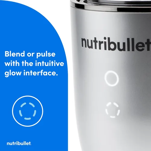 Vista 5 de nutribullet Batidora Ultra Personal, versión Deluxe, NB80500, 32 oz, Gris Plateado