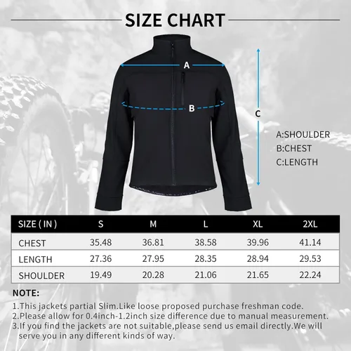 Vista 6 de Mens Cycling Jacket Running Fleece Windproof Reflective Warm Up Thermal Bike Jackets