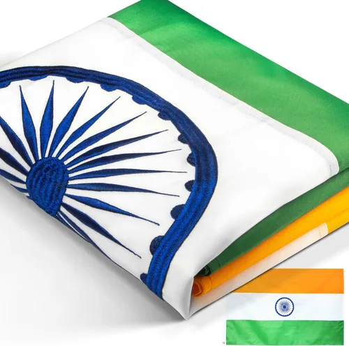 Vista 9 de Bandera de India de 3 x 5 pies