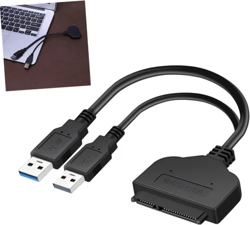 Vista 3 de Mikikit 2 unids 2 1 3.0 adaptador de cable adaptador de disco duro externo para 2.5 pulgadas convertidor de transferencia de datos universal