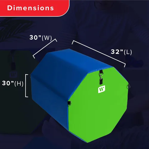Vista 3 de We Sell Mats - Alfombrilla de gimnasia octogonal con forma de destreza, para volteretas, saltos y puente, entrenador para gimnasia, porrismo y artes