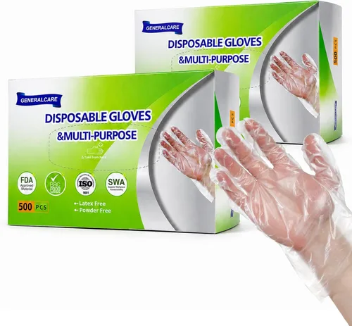 Vista 14 de Guantes desechables de plástico para manipulación de alimentos, servicio de cocina, guantes desechables para cocinar