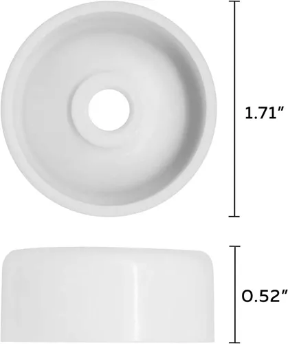 Vista 5 de Paquete de 8 rodillos y pernos de repuesto exacto para lavavajillas - Kit de ruedas inferiores compatible con lavavajillas GE, Kenmore y Hotpoint
