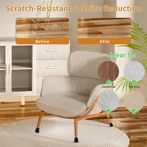 Vista 3 de 24 piezas de protectores de pata de silla de silicona extra pequeños (1,5 cm - 2 cm) almohadillas de goma y fieltro para patas de muebles